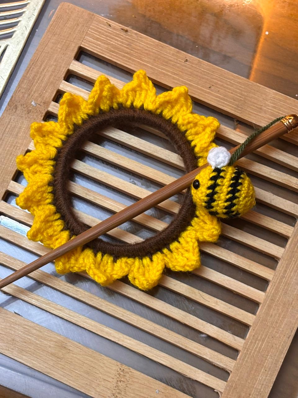 Sunflower Hair Bun Pin