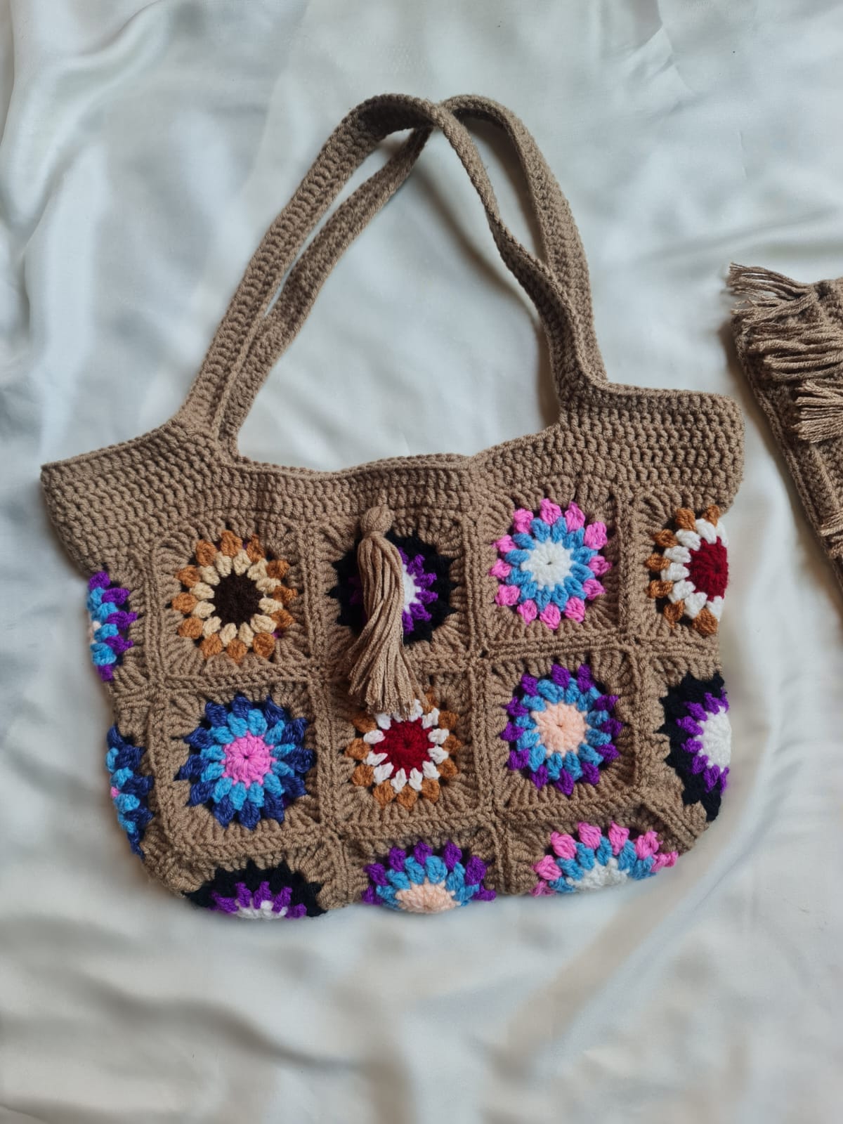 Brown Tote Bag with Wallet
